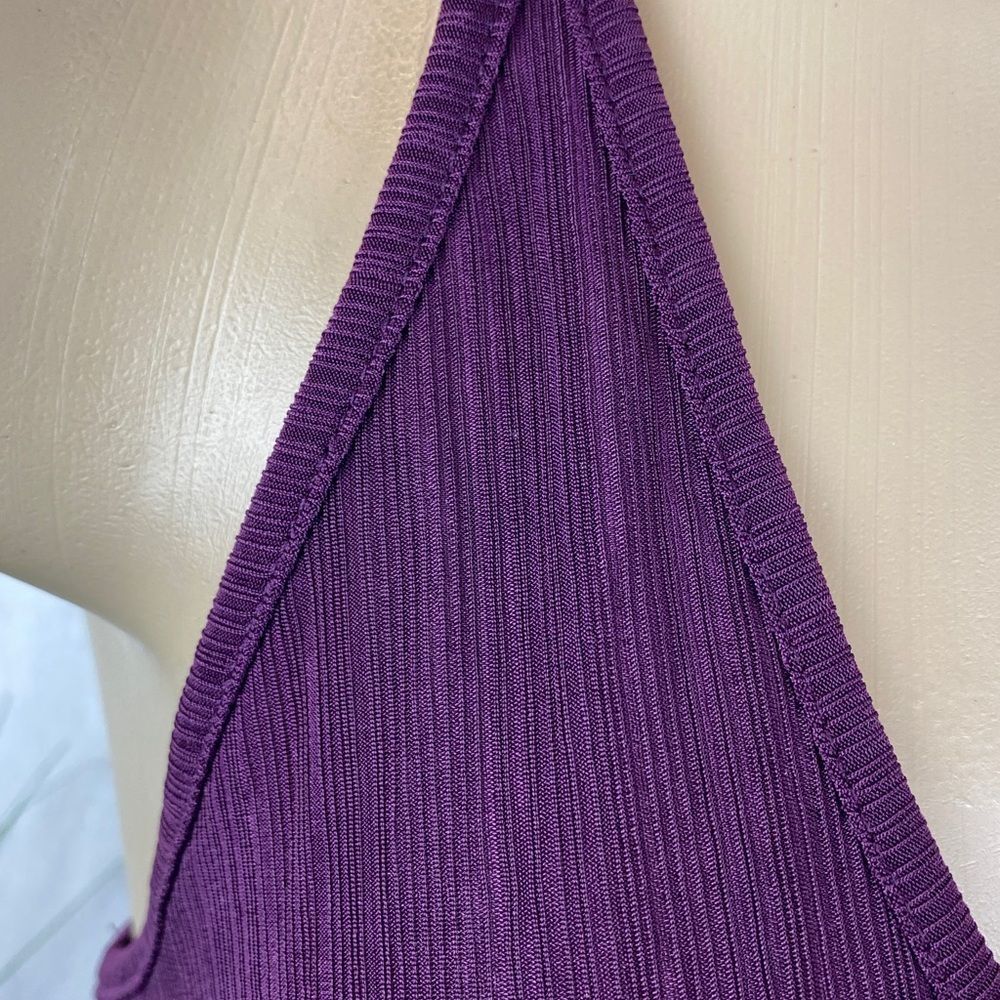 Free People Intimately Purple Ribbed Racerback Tank Top NEW XS - Picture 4 of 6